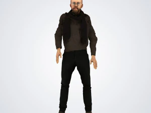 human 3d viz art critic architect rigged 3D Model