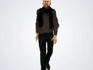 human 3d viz art critic architect rigged 3D Model