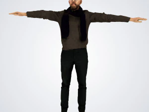 human 3d viz art critic architect rigged 3D Model