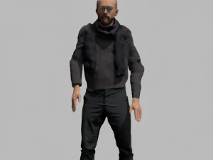 human 3d viz art critic architect rigged 3D Model