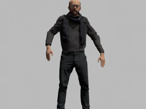 human 3d viz art critic architect rigged 3D Model