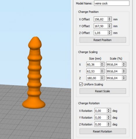 3d dildo with rings on its body Modelo de Impressão 3D .c4d .max .obj .3ds .fbx .stl .blend