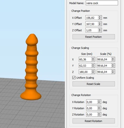 3d dildo with rings on its body 3D Print Model .c4d .max .obj .3ds .fbx .stl .blend 