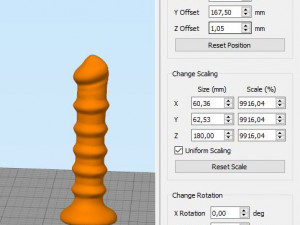 3d dildo with rings on its body Modelo de Impressão 3D