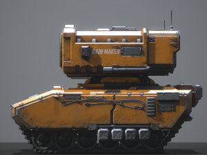 sci-fi missle carrier 3D मॉडल