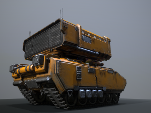 sci-fi missle carrier 3D मॉडल