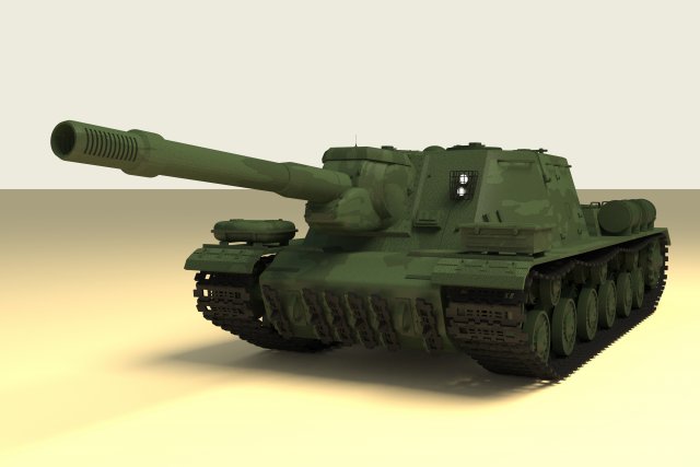 isu-152 Modèle 3D .c4d .max .obj .3ds .fbx .stl .blend 