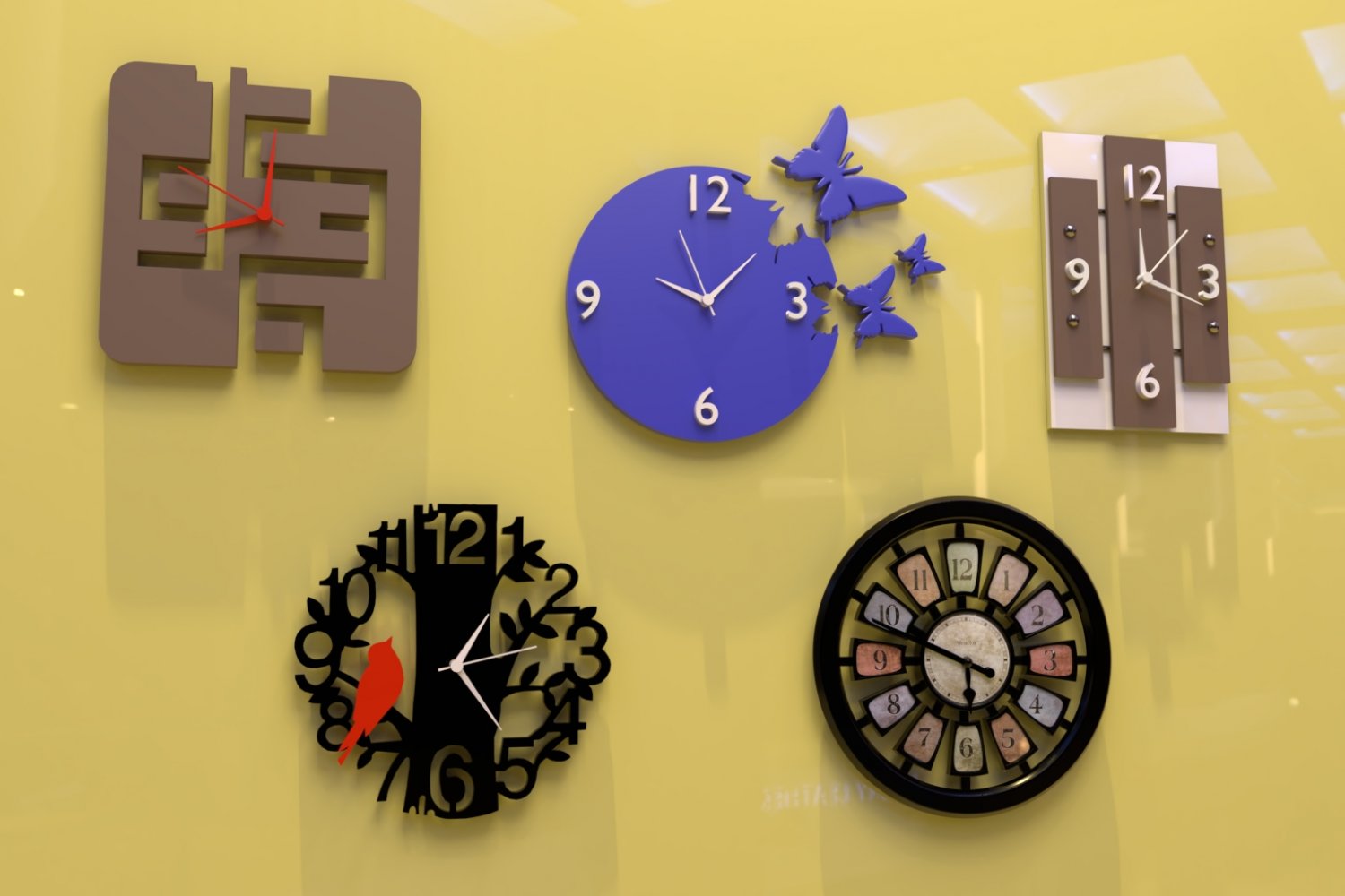 Wall Clocks Collection 2 3d Model In Office 3dexport