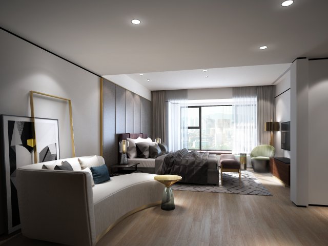 master room 3D Model .c4d .max .obj .3ds .fbx .stl .blend 