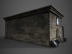 abandoned wooden building - pbr - lowpoly 3D Model