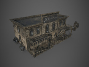 abandoned wooden building - pbr - lowpoly 3D 模型