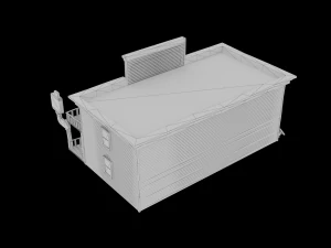 abandoned wooden building - pbr - lowpoly 3D Model