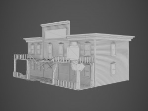 abandoned wooden building - pbr - lowpoly 3D 模型