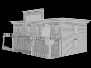 abandoned wooden building - pbr - lowpoly 3D 模型