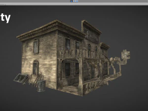 abandoned wooden building - pbr - lowpoly 3D Model