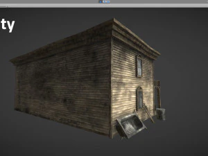 abandoned wooden building - pbr - lowpoly 3D Model