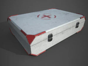 medical kit case - pbr - lowpoly - animated 3D Model