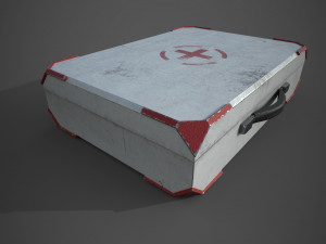 medical kit case - pbr - lowpoly - animated 3D Модель