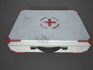 medical kit case - pbr - lowpoly - animated 3D Model