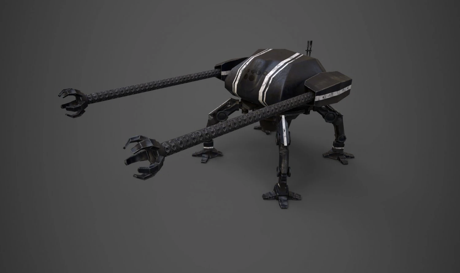 spider robot - pbr - lowpoly 3D Model .c4d .max .obj .3ds .fbx .stl .blend 