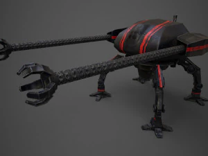 spider robot - pbr - lowpoly 3D Model