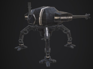 spider robot - pbr - lowpoly 3D 模型
