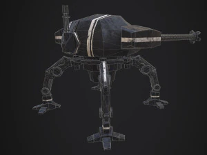 spider robot - pbr - lowpoly 3D Model