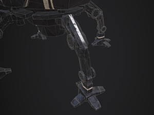 spider robot - pbr - lowpoly 3D 模型