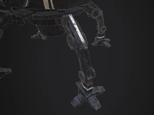 spider robot - pbr - lowpoly 3D Model