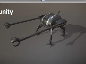 spider robot - pbr - lowpoly 3D Model