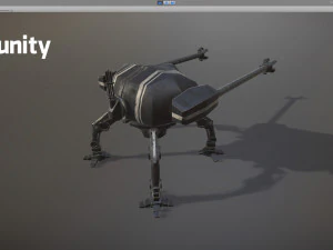 spider robot - pbr - lowpoly 3D Model