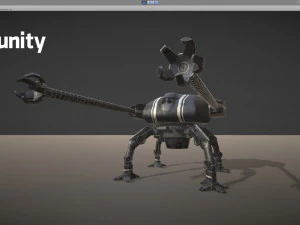 spider robot - pbr - lowpoly 3D Model
