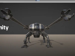 spider robot - pbr - lowpoly 3D Model