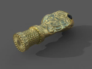 snake head ornament - lods and pbr - gameready 3D Model