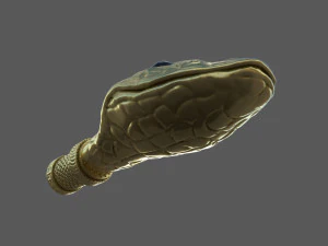 snake head ornament - lods and pbr - gameready 3D Model