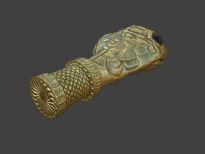 snake head ornament - lods and pbr - gameready 3D Model
