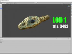 snake head ornament - lods and pbr - gameready 3D Model