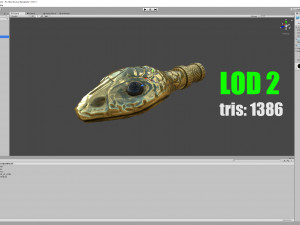 snake head ornament - lods and pbr - gameready 3D मॉडल