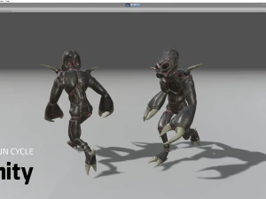 insectoid alien character - rigged and animated low-poly 3D Model