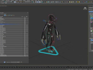 insectoid alien character - rigged and animated low-poly 3D Model