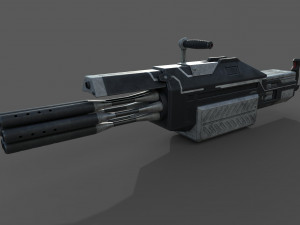 futuristic miniheavy low-poly Model 3D