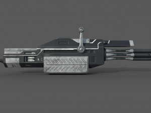 futuristic miniheavy low-poly Model 3D