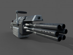 futuristic miniheavy low-poly Model 3D
