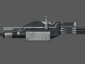 futuristic miniheavy low-poly Model 3D