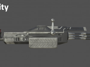 futuristic miniheavy low-poly Model 3D
