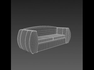 leather sofa Model 3D