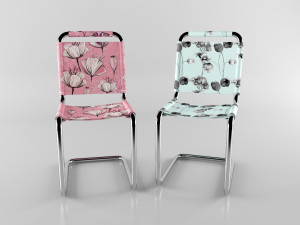 textile chairs 3D Model