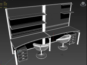 kursi meja Model 3D