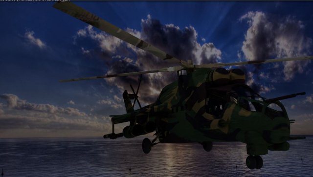 russian mil mi-24 hind helicopter 3D Model .c4d .max .obj .3ds .fbx .stl .blend 