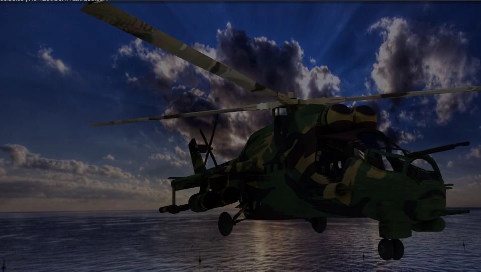 russian mil mi-24 hind helicopter 3D Model .c4d .max .obj .3ds .fbx .stl .blend 